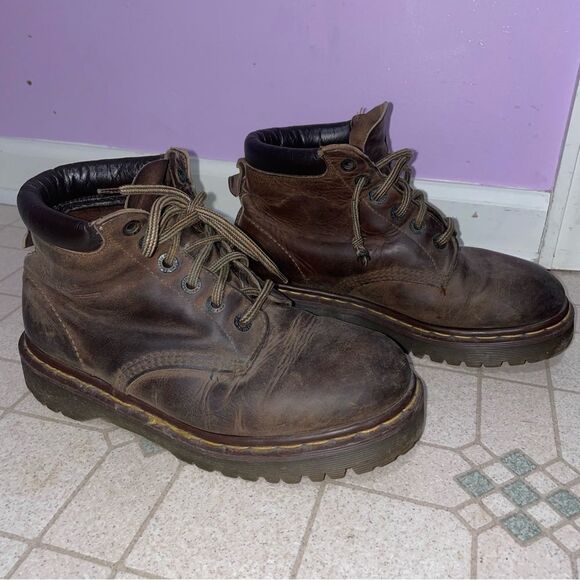 Vintage Dr Martens 939 Ben Boots Brown Leather Made In England Men Sz 8 UK 9 US